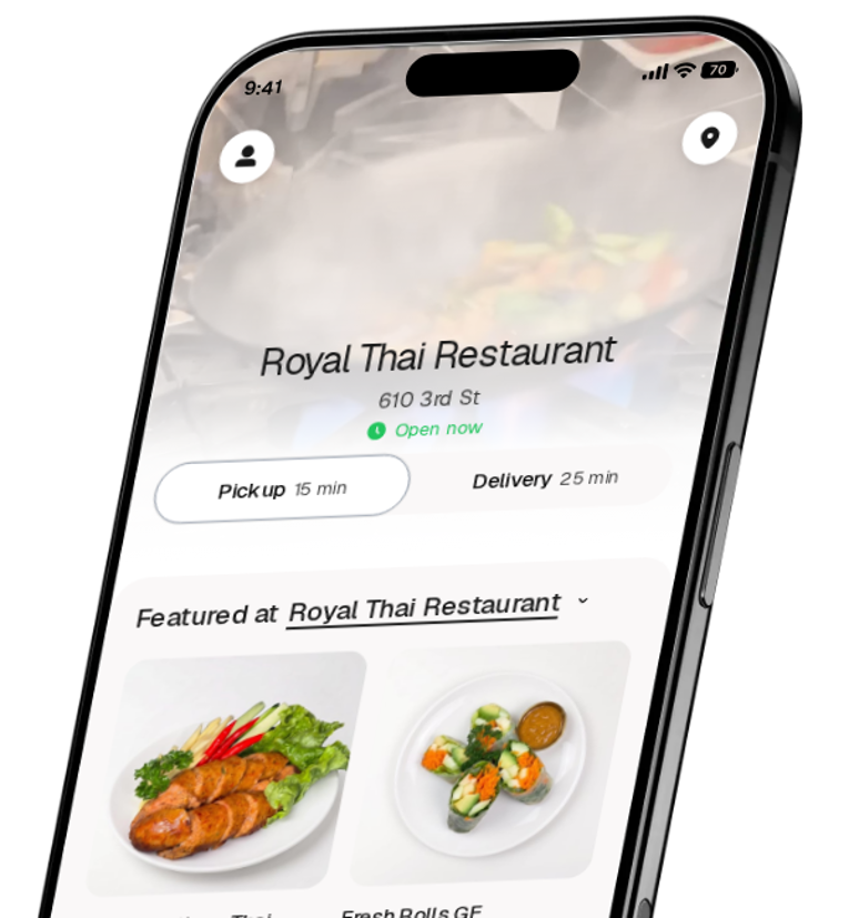 Royal Thai Restaurant app preview